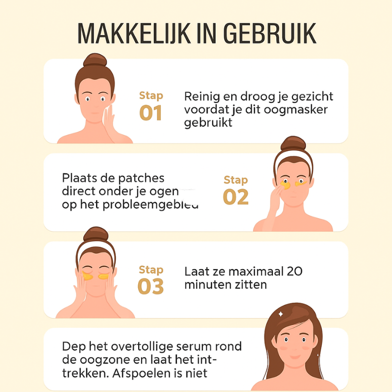 24k - Gold Oogpatches wallen & donkere kringen