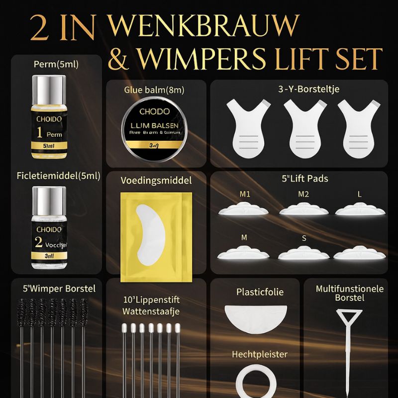 Luneo – Lash & Brow Lift Kit voor volle, gelifte wenkbrauwen