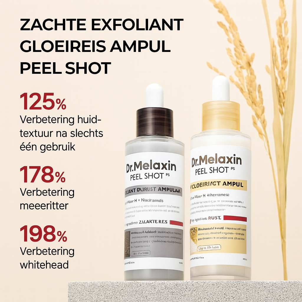 Dr. Melaxin - Rijst Peel Shot Duo glow & textuur | 1 + 1 GRATIS