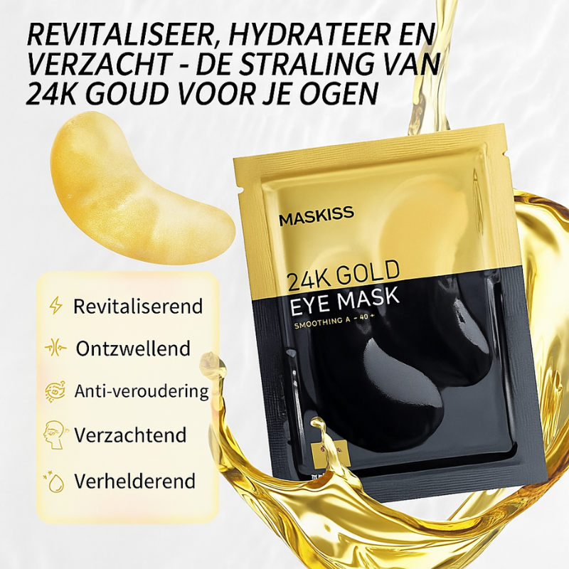 24k - Gold Oogpatches wallen & donkere kringen